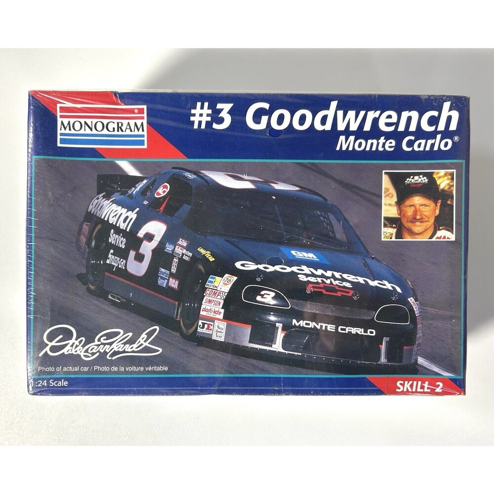 Monogram 2447 Dale Earnhardt No 3 Goodwrench Monte Carlo 1/24 Kit Sealed
